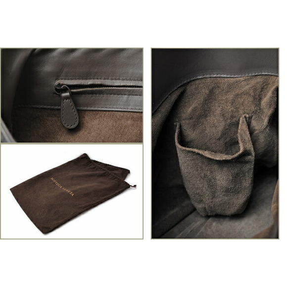 Bottega Veneta Roma Tote Bag Charcoal Black Black Gray Leather - Picture 4 of 6